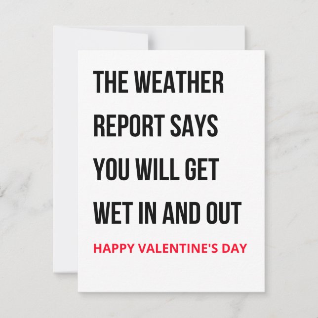 Funny Valentines Carte de jour (Devant)