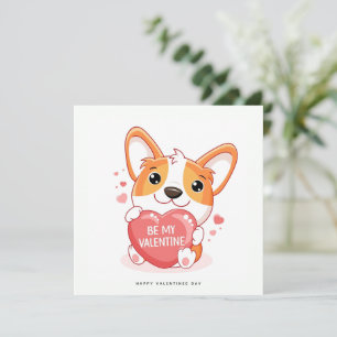 Funny Valentines Carte de Jour - Corgi Dog Card