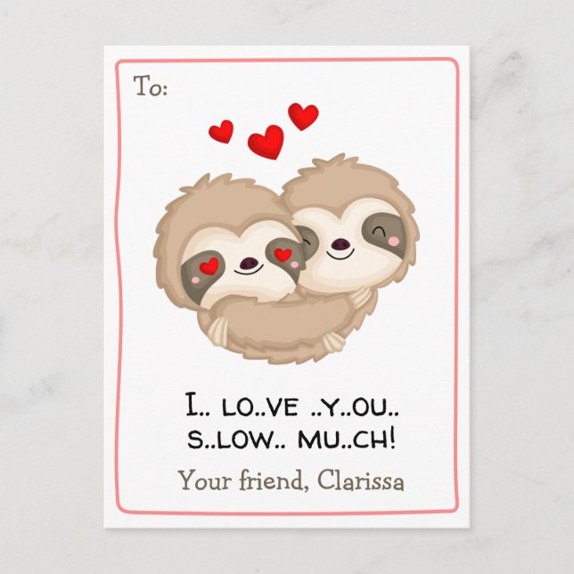 Funny Valentines Carte de jour pour les enfants (C (Devant)