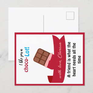 Funny Valentines Carte Jour Enfants - Chocolat