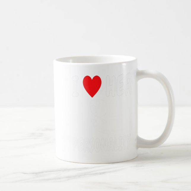 Funny Valentine's Day Couple Matching I Love Her I Kaffeetasse (Rechts)