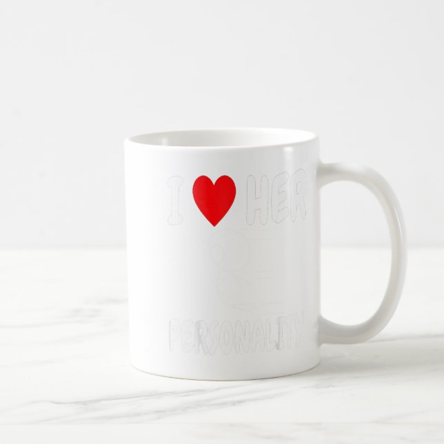 Funny Valentine's Day Couple Matching I Love Her I Kaffeetasse (Rechts)