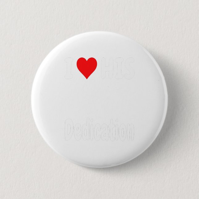 Funny Valentine's Day Couple Matching I Love His D Button (Vorderseite)