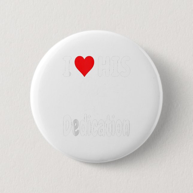 Funny Valentine's Day Couple Matching I Love His D Button (Vorderseite)