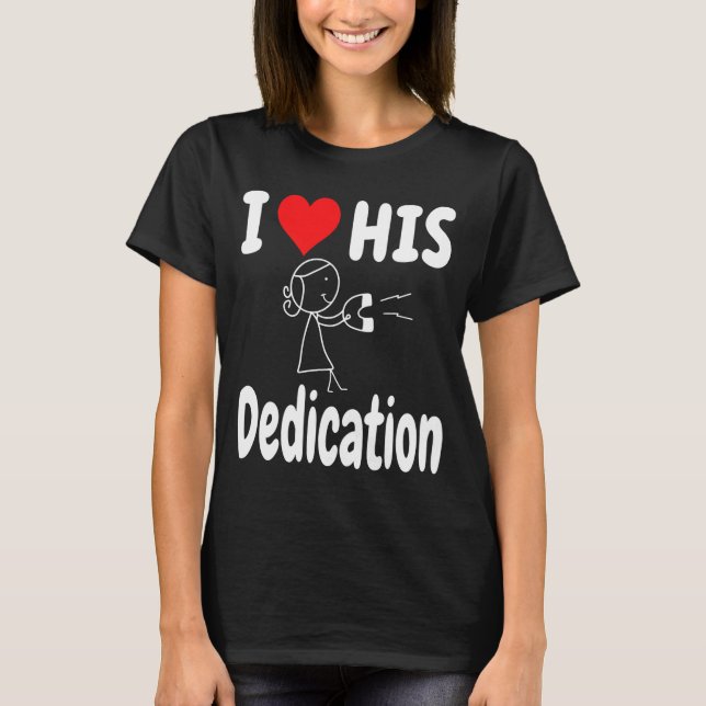 Funny Valentine's Day Couple Matching I Love His D T-Shirt (Vorderseite)