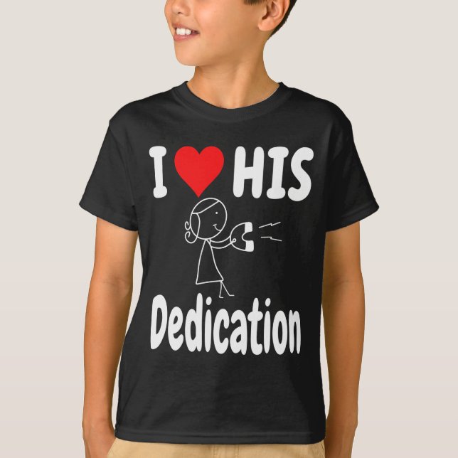 Funny Valentine's Day Couple Matching I Love His D T-Shirt (Vorderseite)