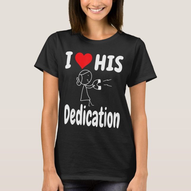 Funny Valentine's Day Couple Matching I Love His D T-Shirt (Vorderseite)