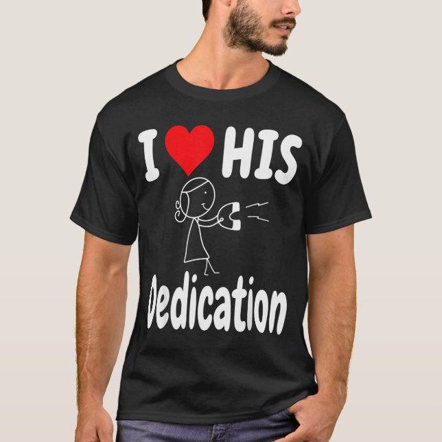 Funny Valentine's Day Couple Matching I Love His D T-Shirt (Vorderseite)