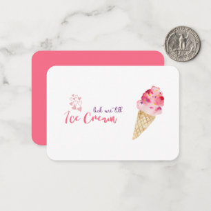 Funny Valentine's Day Ice Cream Joke Quote Card Mitteilungskarte
