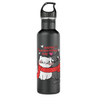 Funny Valentine's Day Quote Happy Meowentines Day Edelstahlflasche