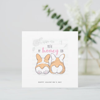 Funny Valentines Jour Corgi Chien Carte Bouton