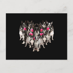 Funny Valentinstag Boston Terrier Herzgeschenk Hun Postkarte