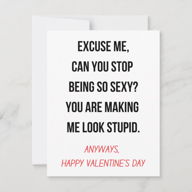 Funny Valentinstag Card Feiertagskarte (Vorderseite)