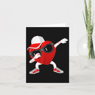 Funny Valentinstag Dabbing Herz für Kinder Erwachs Karte