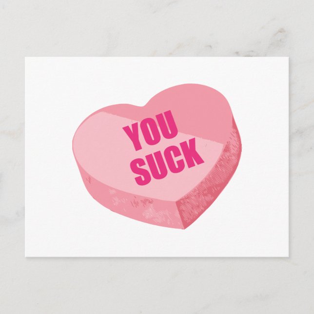 Funny Valentinstag Feiertagspostkarte (Vorderseite)