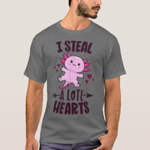 Funny Valentinstag Kawaii Aolotl Lover Anime Ste T-Shirt