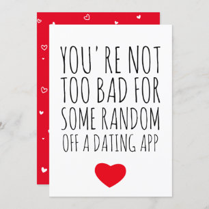 Funny Valentinstag Random Typ Verabreden App Card Feiertagskarte