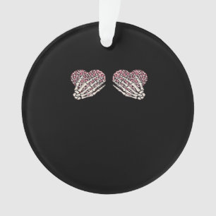 Funny Valentinstag Skeleton Hands Hearts Girl Cl Ornament