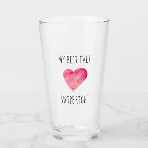 Funny Valentinstag Swipe Right Verabredet Glas