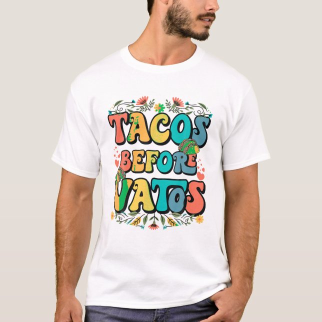 Funny Valentinstag Tacos T-Shirt (Vorderseite)