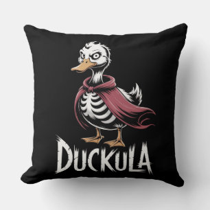 Funny Vampire Duck Skeleton zu Halloween & Gothi Kissen
