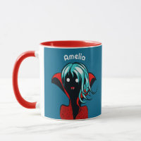 Funny Vampire Girl Niedlich Goth Charakter Art Nam