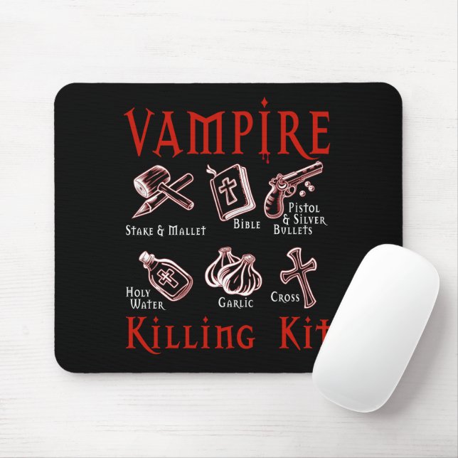 Funny Vampire Killing Kit Mousepad (Mit Mouse)