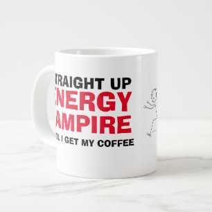 Funny Vampire Spaß Morning Meme Jumbo-Tasse