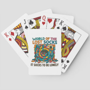 Funny Vanish Socken Welt Vermisst, aber nicht verg Spielkarten