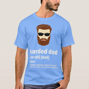 Funny Vater Bart Vater mit braunem Haar oder dunkl T-Shirt