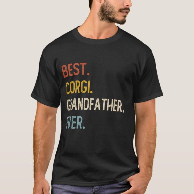 Funny Vater Best Corgi Großvater Ever Shirts Papa (Vorderseite)