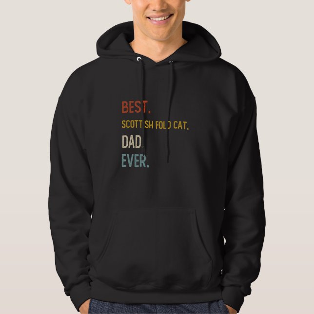 Funny Vater Best Scottish Fold Cat Vater Ever Shir Hoodie (Vorderseite)