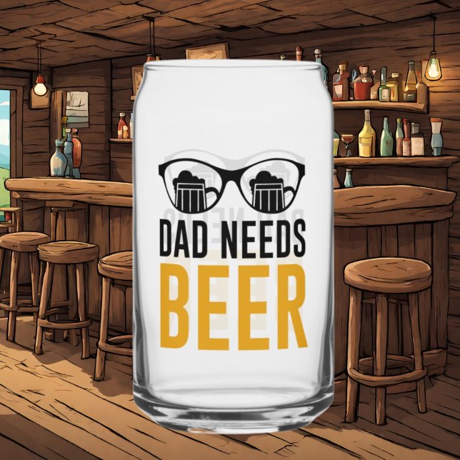 Funny Vater braucht Bierkunst Dosenglas (Von Creator hochgeladen)