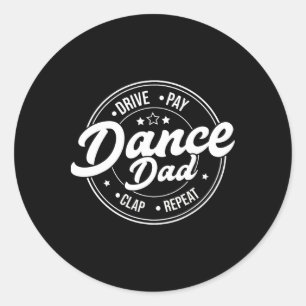 Funny Vater Dance Retro Proud Tänzer Tanz Vater' Runder Aufkleber