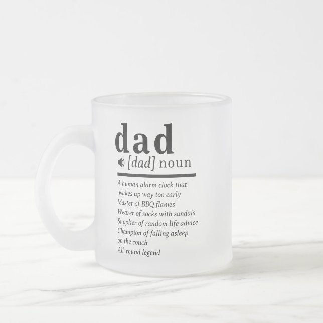 Funny Vater Definition Custom Mattglastasse (Links)