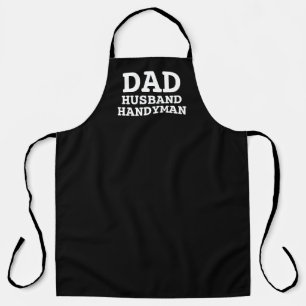 Funny Vater Husband Handyman Black Typografy Koch Schürze