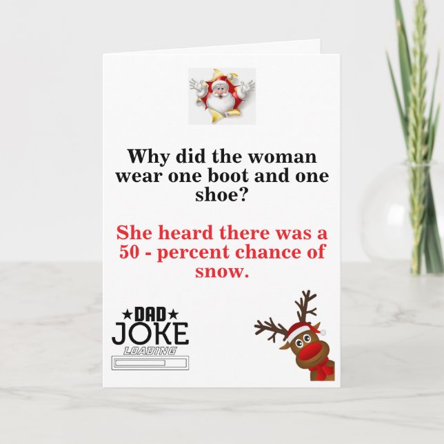 Funny Vater Joke Christmas Card Karte (Vorderseite)