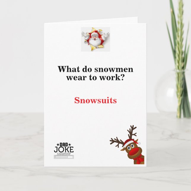 Funny Vater Joke Christmas Card Karte (Vorderseite)