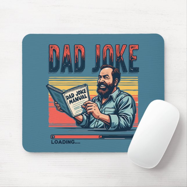 Funny Vater Joke Retro Spaß Vintag Ästhetik Mousepad (Mit Mouse)