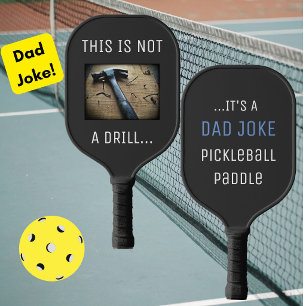 Funny Vater Joke "This is not a Drill" Puff Pickleball Schläger