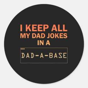Funny Vater Jokes Design für Männer Vater Databyse Runder Aufkleber
