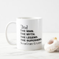 Funny Vater Man Myth Legend Grumpy Typografie