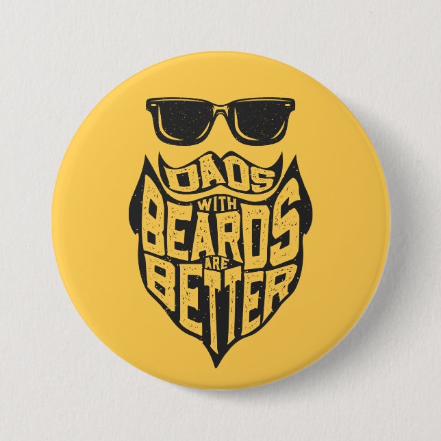 FUNNY VATER MIT BÄRTEN SIND BESSER VATER DAY BUTTON (Vorderseite)