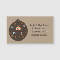 Funny Vater Monster Lieben Kaffee Business Magnet