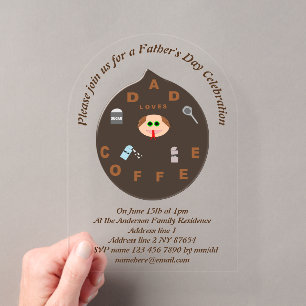 Funny Vater Monster Lieben Kaffee Custom Vathday Acryleinladungen