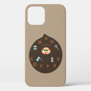 Funny Vater Monster Lieben Kaffee iPhone Case