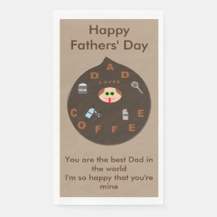Funny Vater Monster Lieben Kaffee kundenspezifisch Serviette