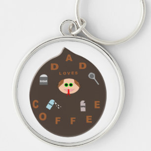 Funny Vater Monster Lieben Kaffee Schlüsselanhänge Schlüsselanhänger