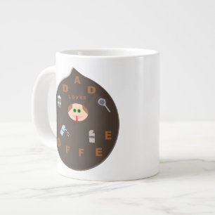 Funny Vater Monster Lieben Kaffee Tasse
