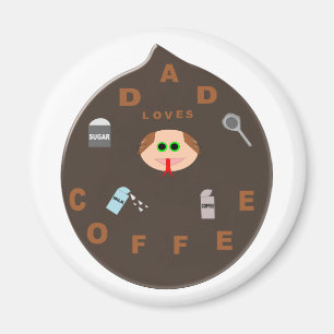 Funny Vater Monster Lieben Kaffeemagnet Magnet